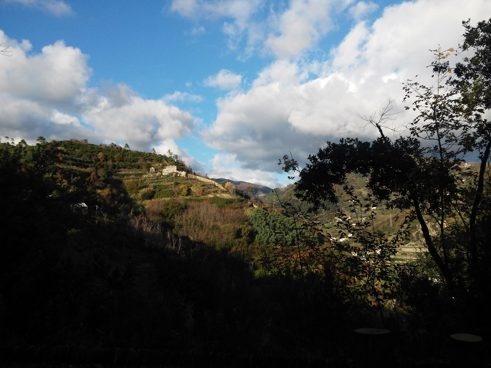 Il castello nemico in lontananza sulla collina