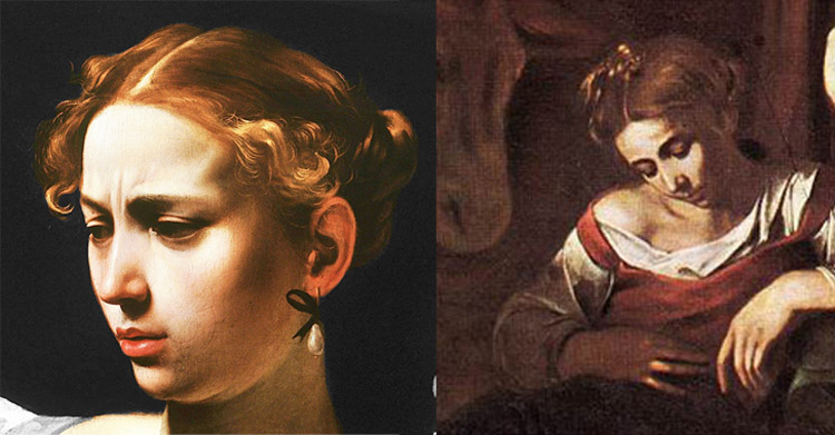 Confronto tra la Giuditta del 1602 e la Madonna della Natività palermitana Confronto tra la Giuditta del 1602 e la Madonna della Natività palermitana