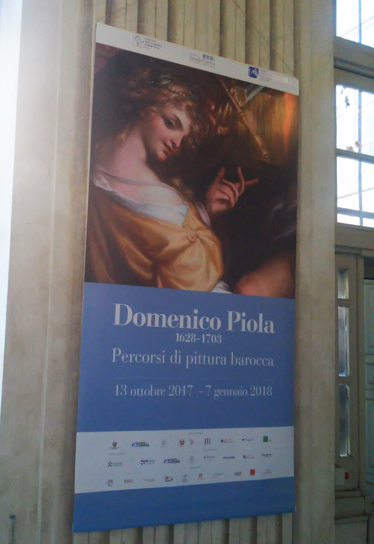 Ingresso della mostra di Domenico Piola a Genova Ingresso della mostra di Domenico Piola a Genova