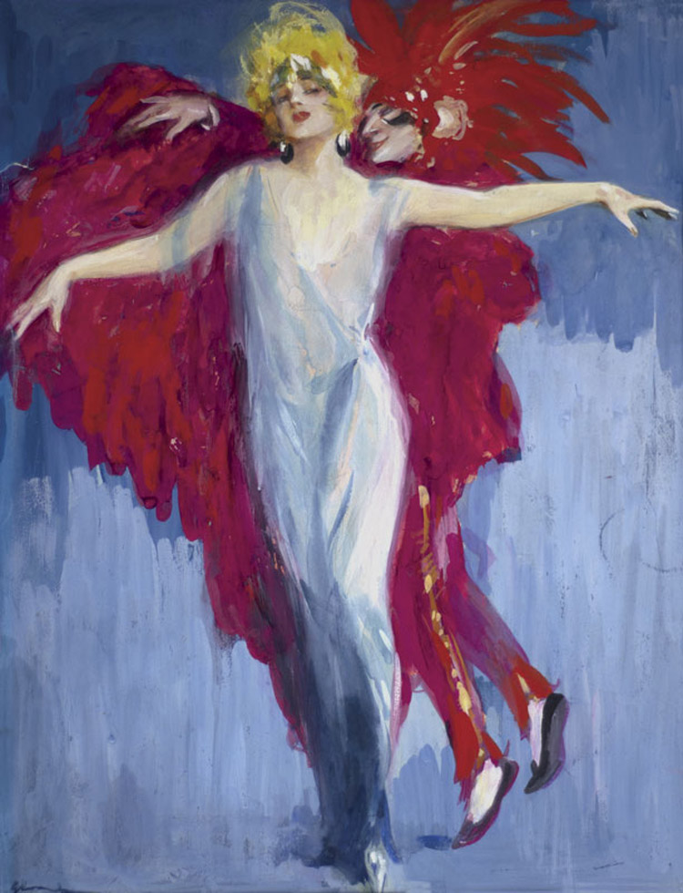 Lutz Ehrenberger, Ballerina con figura in rosso Lutz Ehrenberger, Ballerina con figura in rosso