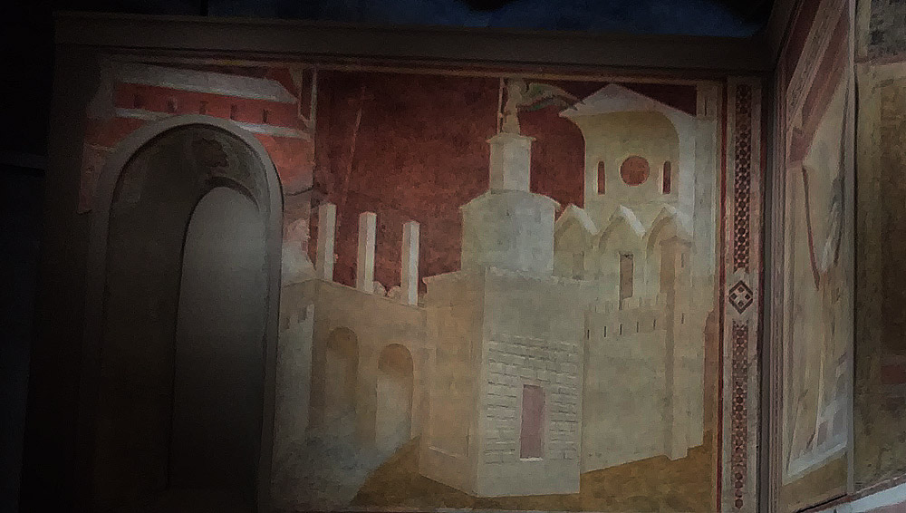 Ambrogio Lorenzetti, Affreschi di Montesiepi, Veduta di Roma