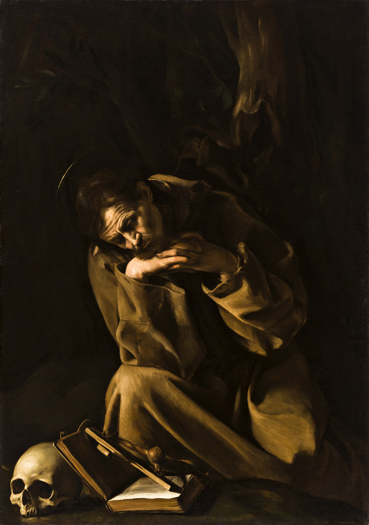 Caravaggio, San Francesco in meditazione Caravaggio, San Francesco in meditazione