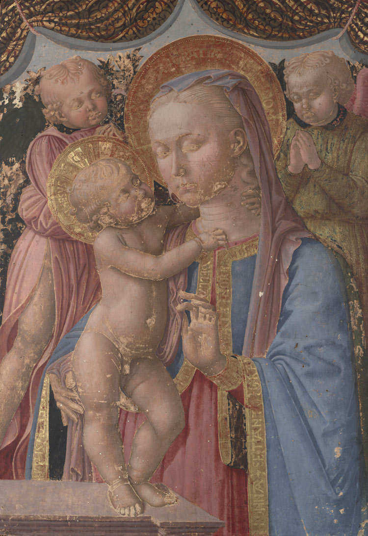 Zanobi Machiavelli, Madonna col Bambino e angeli (1460-1470 circa; tavola; New Haven, Yale University Art Gallery Zanobi Machiavelli, Madonna col Bambino e angeli (1460-1470 circa; tavola; New Haven, Yale University Art Gallery)