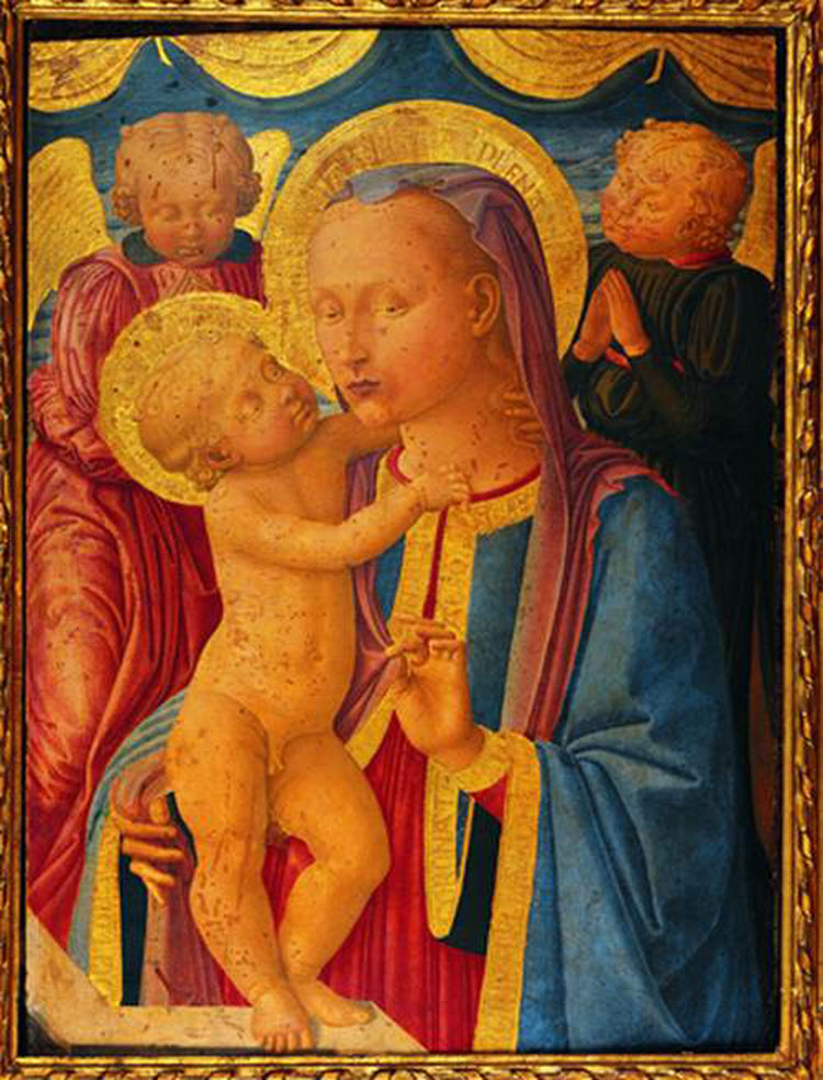 Zanobi Machiavelli, Madonna col Bambino e angeli (1460-1470 circa; tavola; Roma, Collezione Rospigliosi Pallavicini Zanobi Machiavelli, Madonna col Bambino e angeli (1460-1470 circa; tavola; Roma, Collezione Rospigliosi Pallavicini)