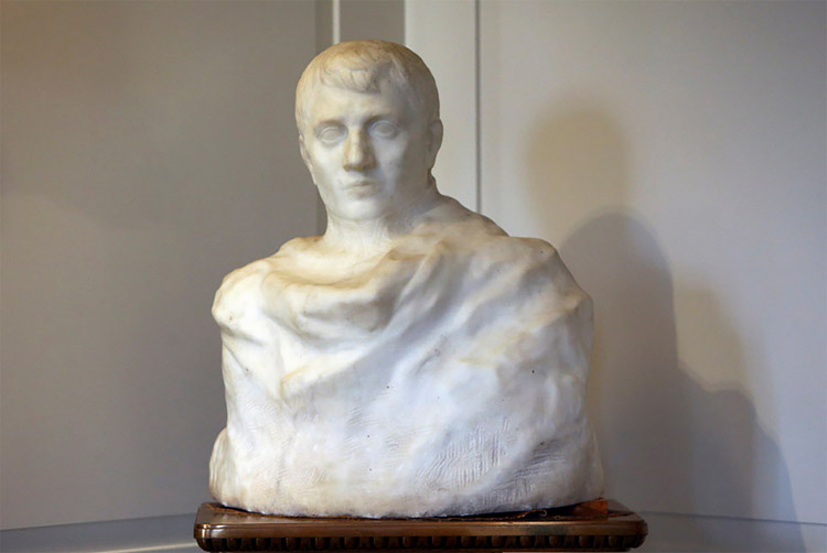 Busto Di Napoleone In Resina Vianaya - Riproduzione Ruffon 24 Cm, Colore Bronzo Lucido