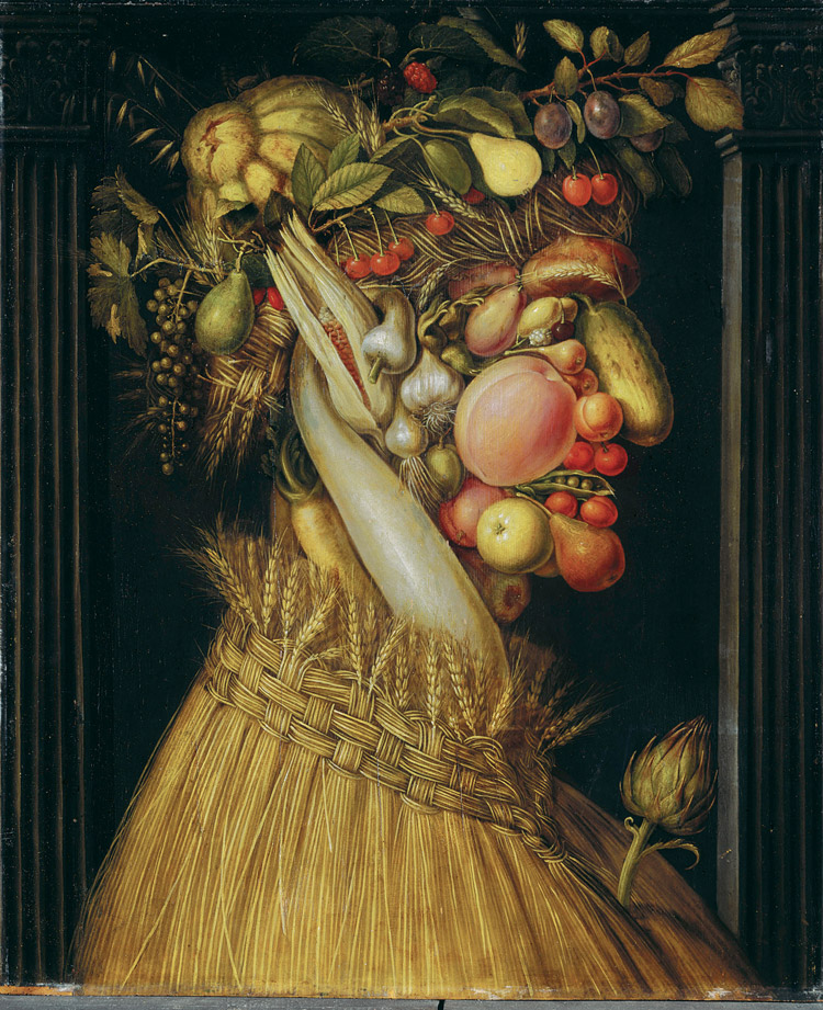Giuseppe Arcimboldi, L’Estate (1555-1560 circa; olio su tela, 68,1 x 56,5 cm; Monaco di Baviera, Bayerische Staatsgemäldesammlungen) 