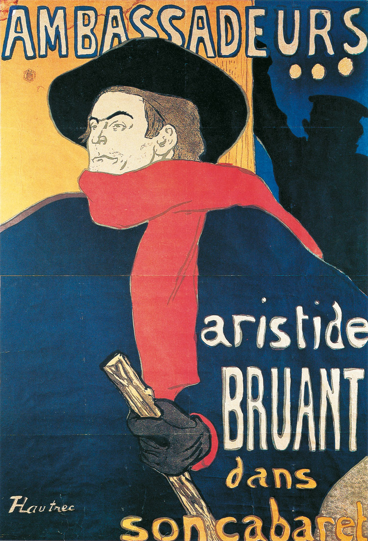 Henri de Toulouse-Lautrec, Aristide Bruant (1892; litografia; Collezione privata)
