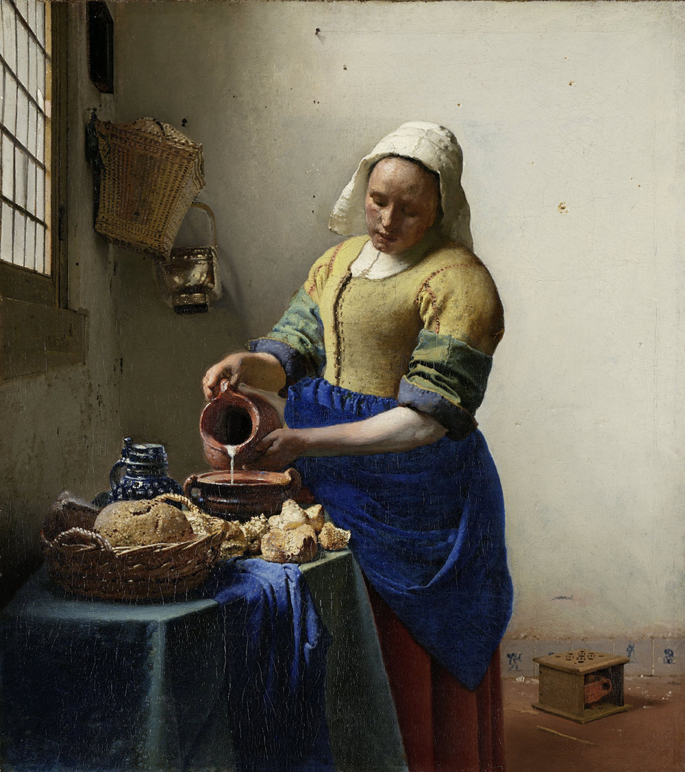 Jan Vermeer, La lattaia (1658-1659 circa; olio su tela, 45,5 x 41 cm; Amsterdam, Rijksmuseum)
 Jan Vermeer, La lattaia (1658-1659 circa; olio su tela, 45,5 x 41 cm; Amsterdam, Rijksmuseum)
