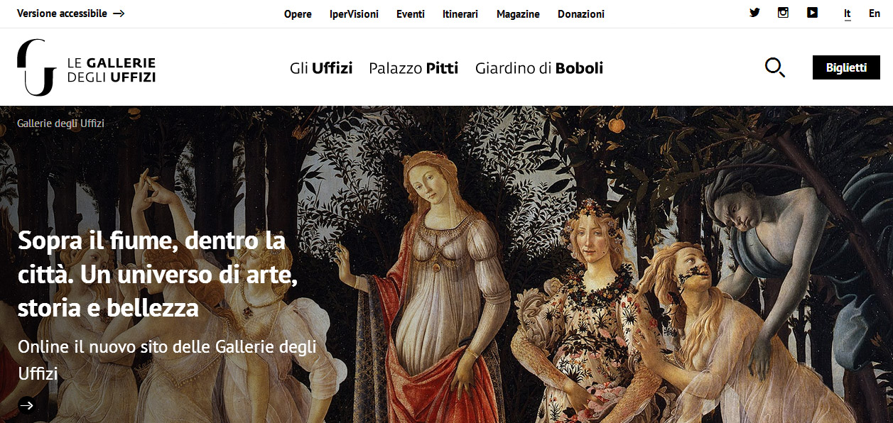 Nuovo logo e nuovo sito per gli Uffizi. Schmidt: “una piattaforma che si rivolge a tutti gli utenti”