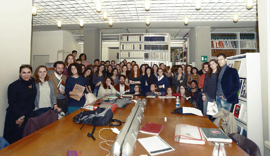 Gli studenti di storia dell'arte di Torino in occasione della protesta del 2015 Gli studenti di storia dell'arte di Torino in occasione della protesta del 2015