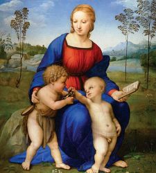What's behind Raphael's Madonna of the Goldfinch