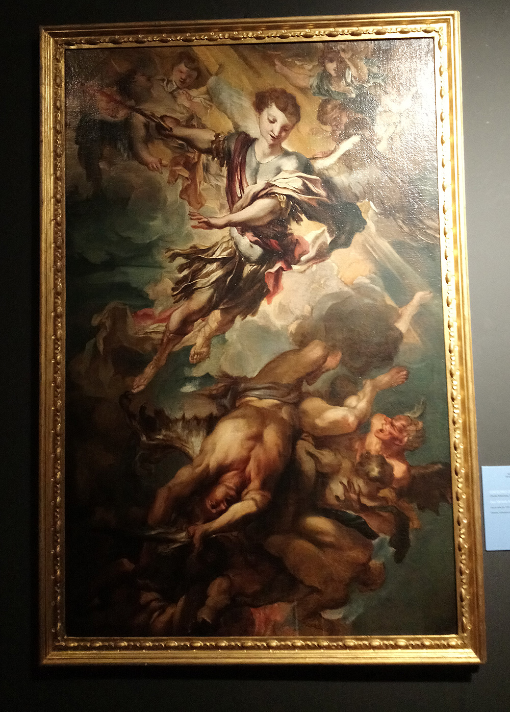 Gregorio De Ferrari, San Michele Arcangelo (olio su tela, 110 x 72,5 cm; Collezione privata)
