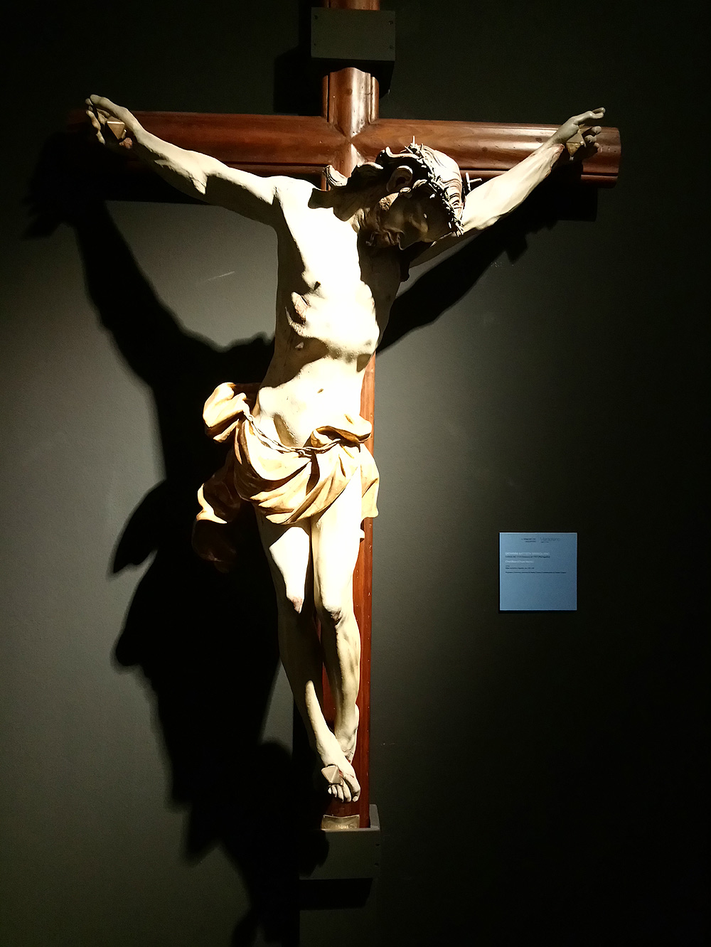 Giovanni Battista Maragliano, Crocifisso (1714; legno scolpito e dipinto, 120 x 80 cm; Bogliasco, Santa Chiara)
