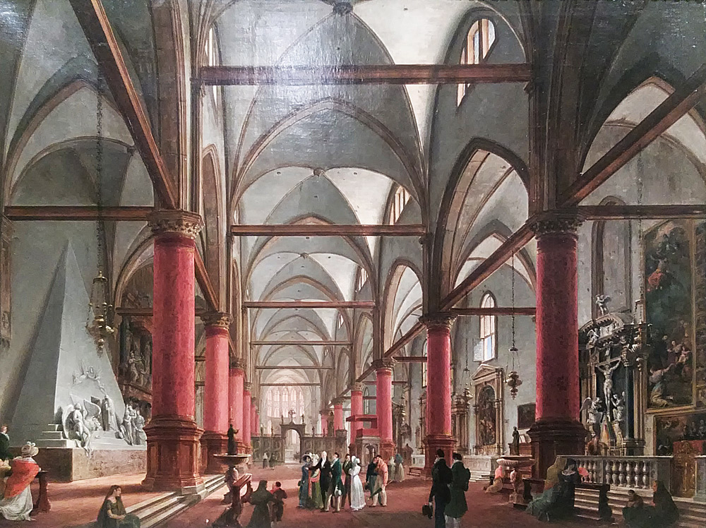 Giuseppe Borsato, Leopoldo Cicognara illustra il monumento di Canova ai Frari