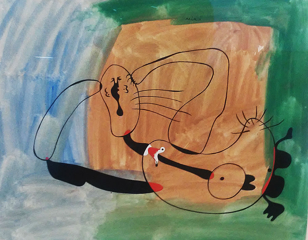 Joan Miró, Dormeuse (1935; gouache, acquerello e inchiostro su cartoncino, 30,5 x 36,8 cm)
 Joan Miró, Dormeuse (1935; gouache, acquerello e inchiostro su cartoncino, 30,5 x 36,8 cm)