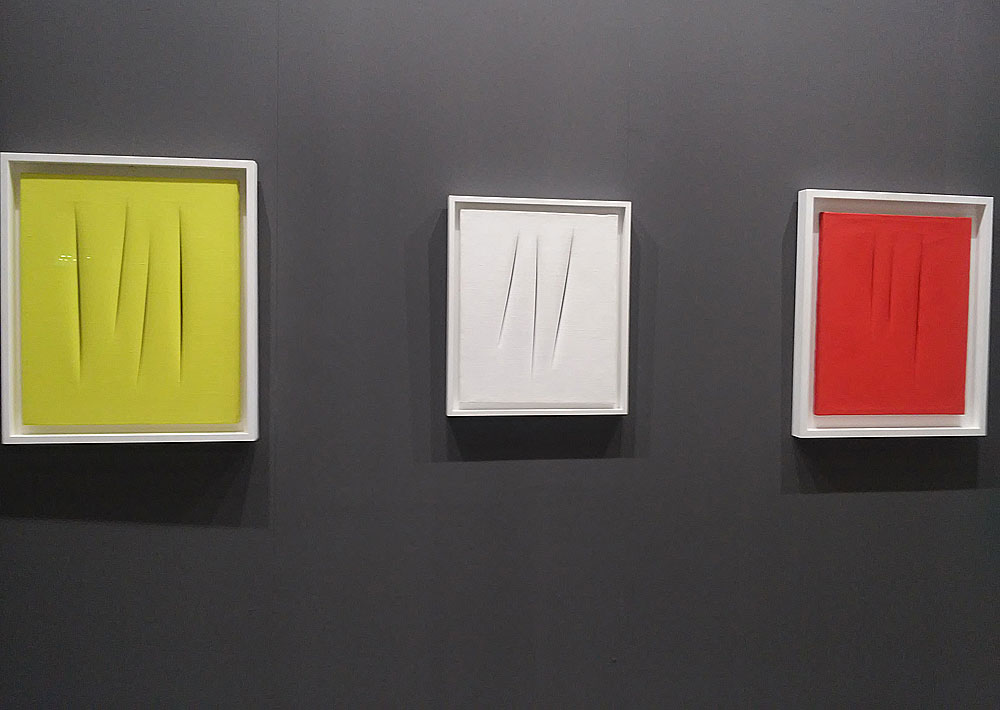 I tagli di Lucio Fontana da Tornabuoni I tagli di Lucio Fontana da Tornabuoni