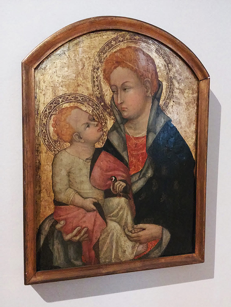 Ottaviano Nelli, Madonna con il Bambino (tempera e oro su tavola, cm 65,8 x 48,3; Roma, Museo Nazionale del Palazzo di Venezia)
