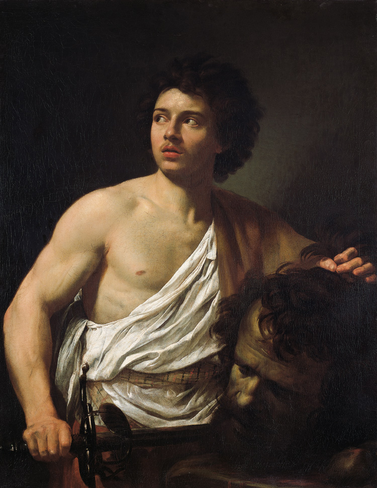Simon Vouet, Davide con la testa di Golia (1621, olio su tela, 121 x 94 cm; Genova, Musei di Strada Nuova - Palazzo Bianco)