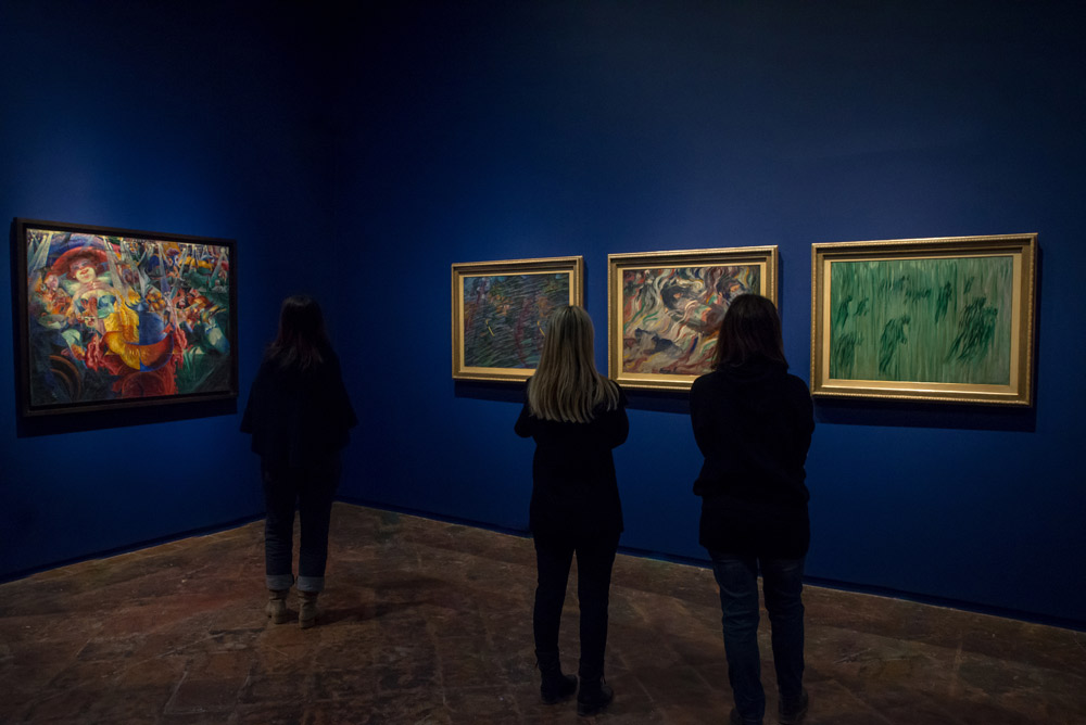 Una sala della mostra Stati d'animo. Arte e psiche tra Previati e Boccioni
