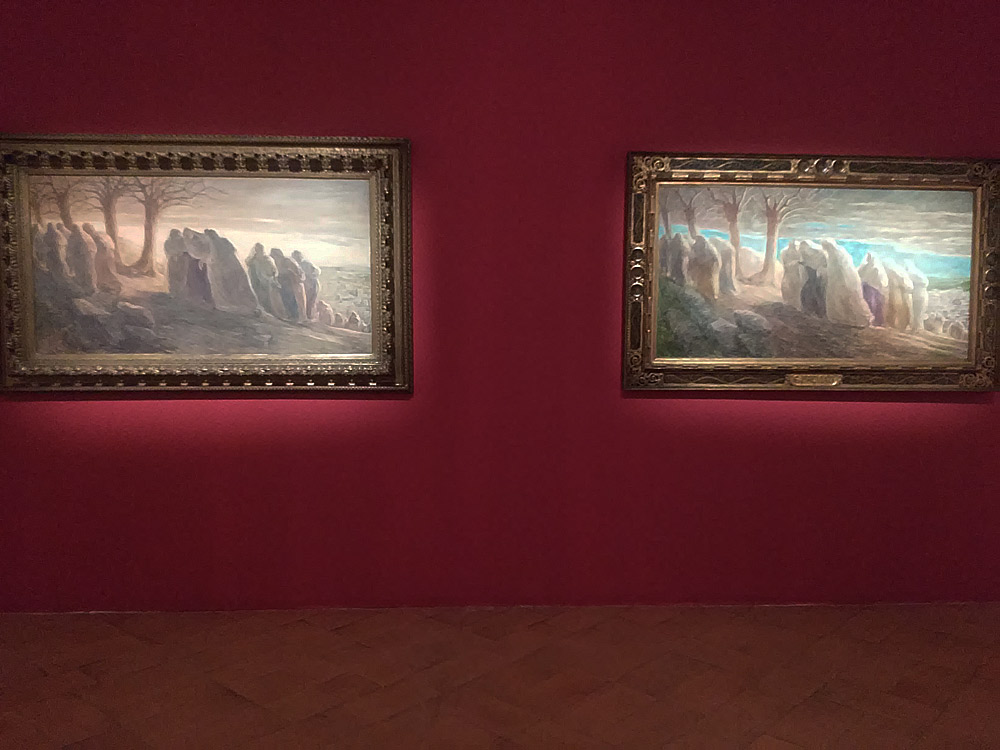 Confronto tra le due versioni della Via al Calvario di Gaetano Previati
