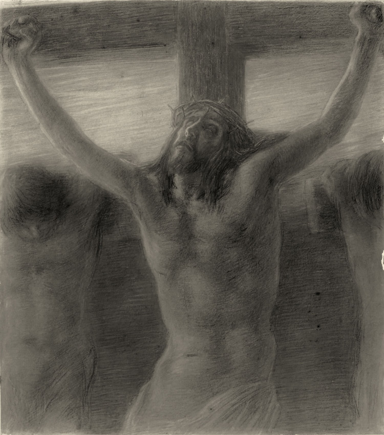 Gaetano Previati, Via Crucis, XII stazione, Gesù crocifisso
