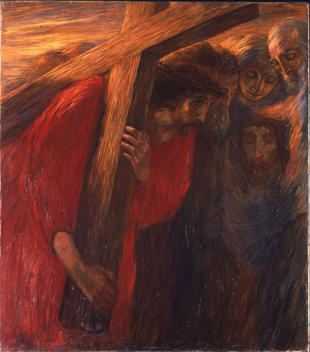Gaetano Previati, Via Crucis, Stazione VI, La Veronica (1901-1902; olio su tela, 121 x 107 cm; Città del Vaticano, Musei Vaticani, Collezione d'Arte Contemporanea)

