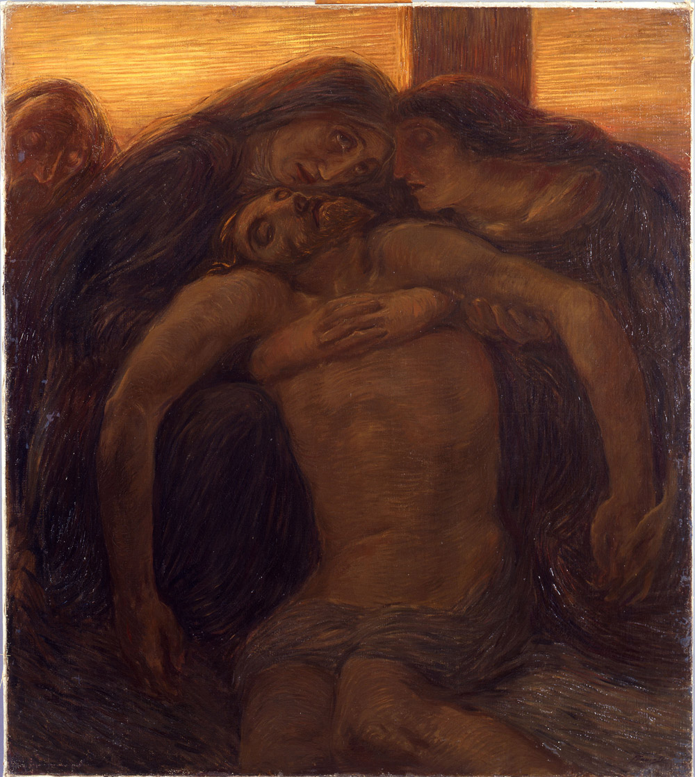 Gaetano Previati, Via Crucis, Stazione XIII, Deposizione (1901-1902; olio su tela, 121 x 107 cm; Città del Vaticano, Musei Vaticani, Collezione d'Arte Contemporanea)
