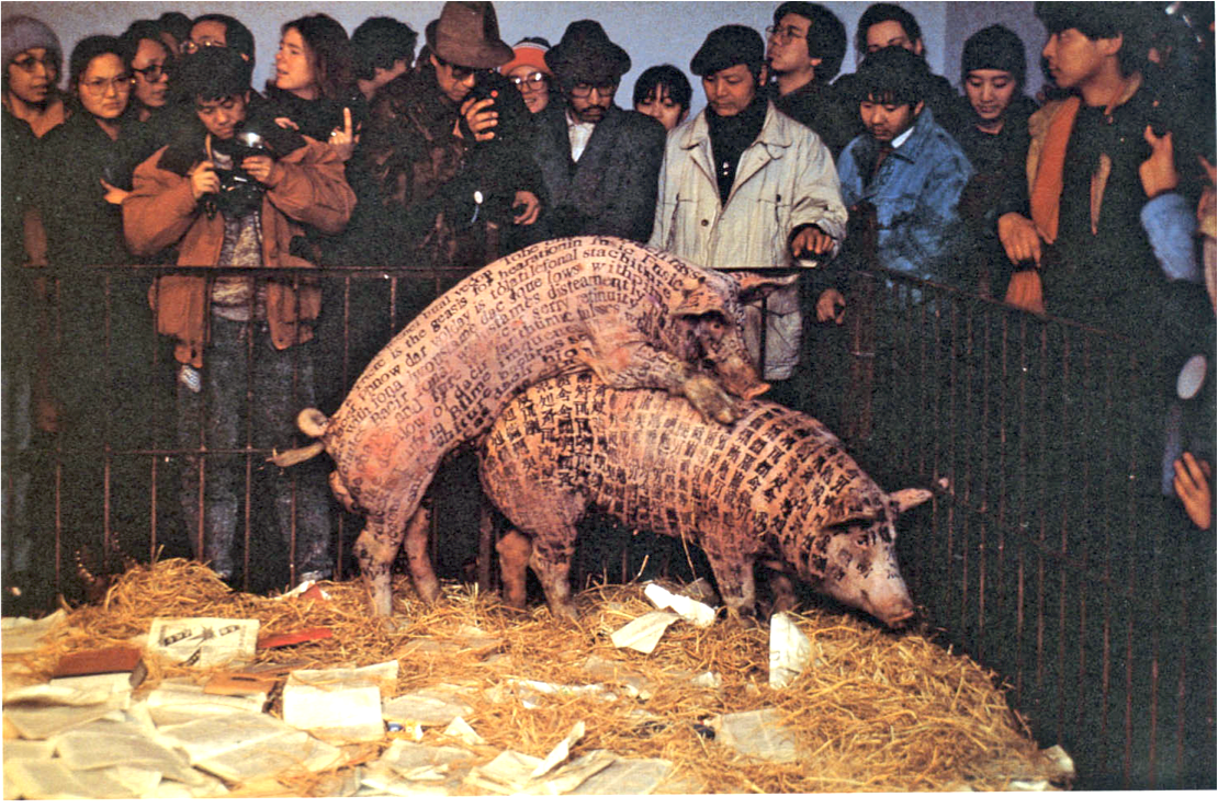Xu Bing, A case study of transference (1994)
 Xu Bing, A case study of transference (1994)