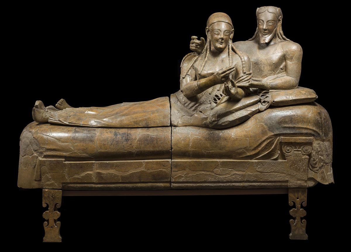 Arte etrusca, Sarcofago degli sposi (530-520 a.C.; terracotta; Roma, Museo Nazionale Etrusco di Villa Giulia)
