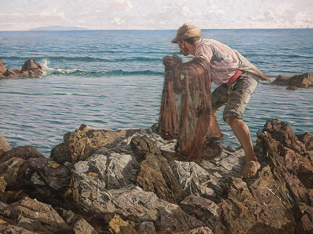 Angiolo Tommasi, Il rezzaglio (1889; olio su tela, 136 x 246 cm; Patrimonio artistico del gruppo Unipol)
