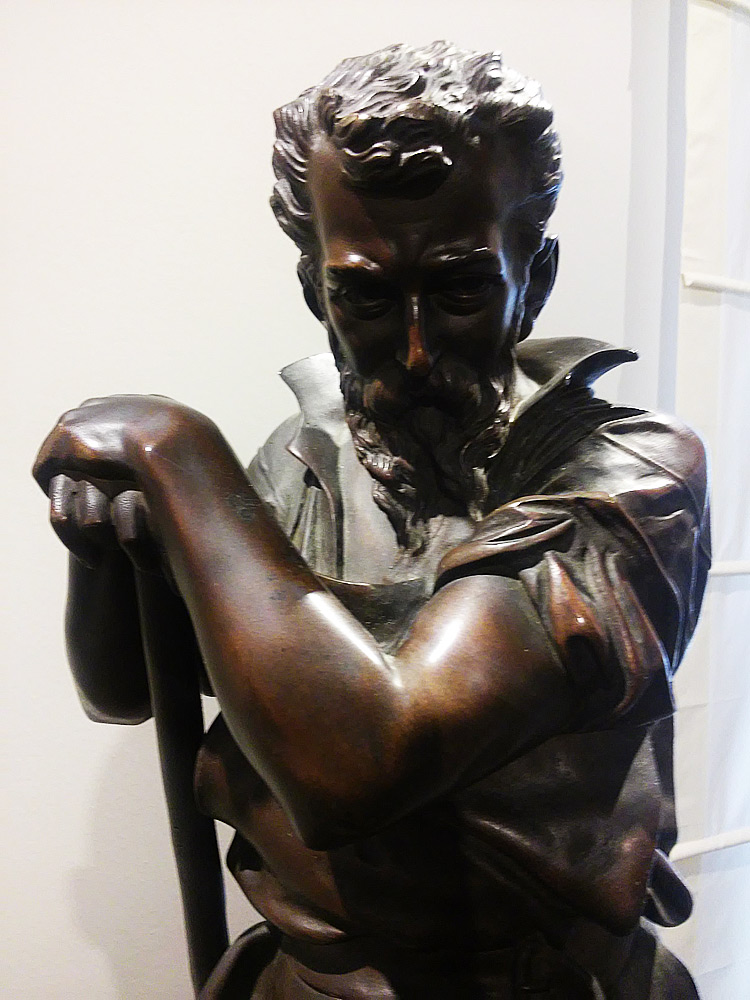 Carlo Nicoli, Le travail (seconda metà dell'Ottocento; bronzo, 73 x 27 x 27 cm; Roma, Collezione privata)
