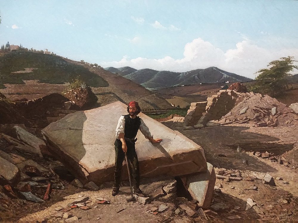 Francesco Saverio Altamura, Il lavoro (1869; olio su tela, 77 x 123 cm; Napoli, Museo Nazionale di Capodimonte)
