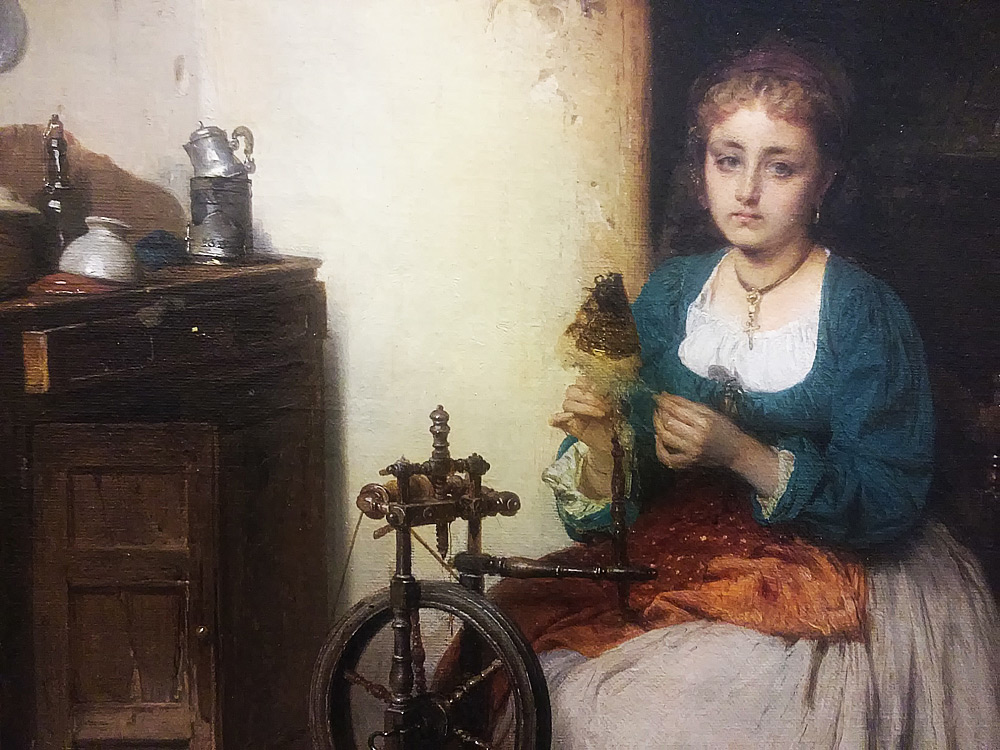 Gerolamo Induno, La Filatrice
