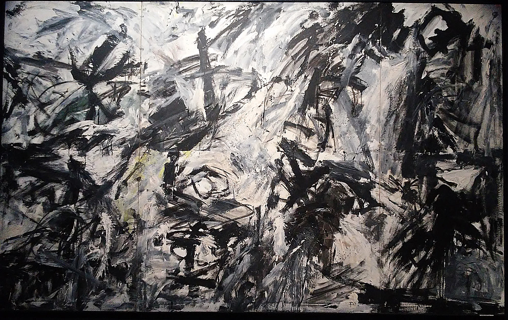 Emilio Vedova, Scontro di situazioni ’59-II-1 (1959; tempera, carboncino e sabbia su tela, cm 275 × 444; Venezia, Fondazione Emilio e Annabianca Vedova)
