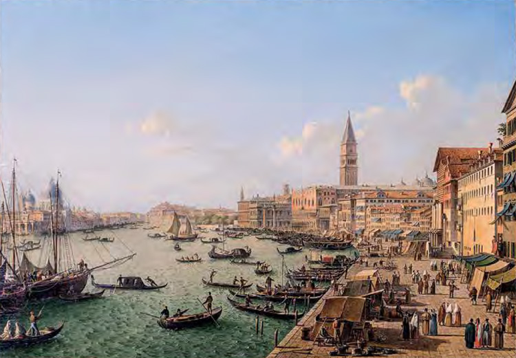 Roberto Roberti, Veduta della riva degli Schiavoni fino ai Giardini Reali