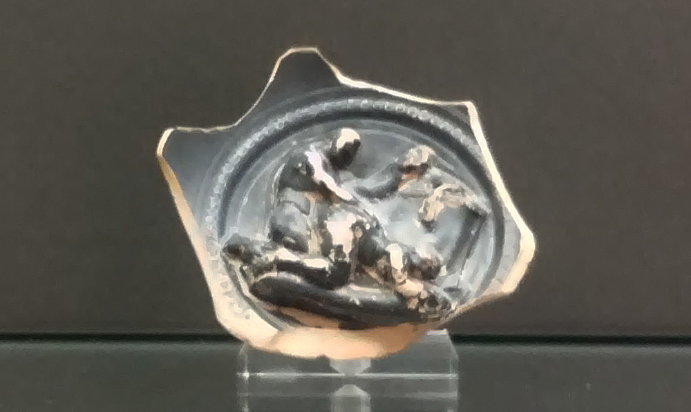 Arte etrusca (produzione di Cales), Coppa con scena erotica (fine del VI secolo a.C.; ceramica; Chiusi, Museo Nazionale Etrusco)
