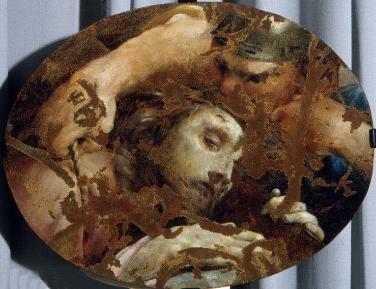 Giuseppe Maria Crespi, Cristo e il manigoldo (1735-1740 circa; olio su rame, 41 x 32 cm; Pesaro, Musei Civici di Palazzo Mosca) Giuseppe Maria Crespi, Cristo e il manigoldo (1735-1740 circa; olio su rame, 41 x 32 cm; Pesaro, Musei Civici di Palazzo Mosca)