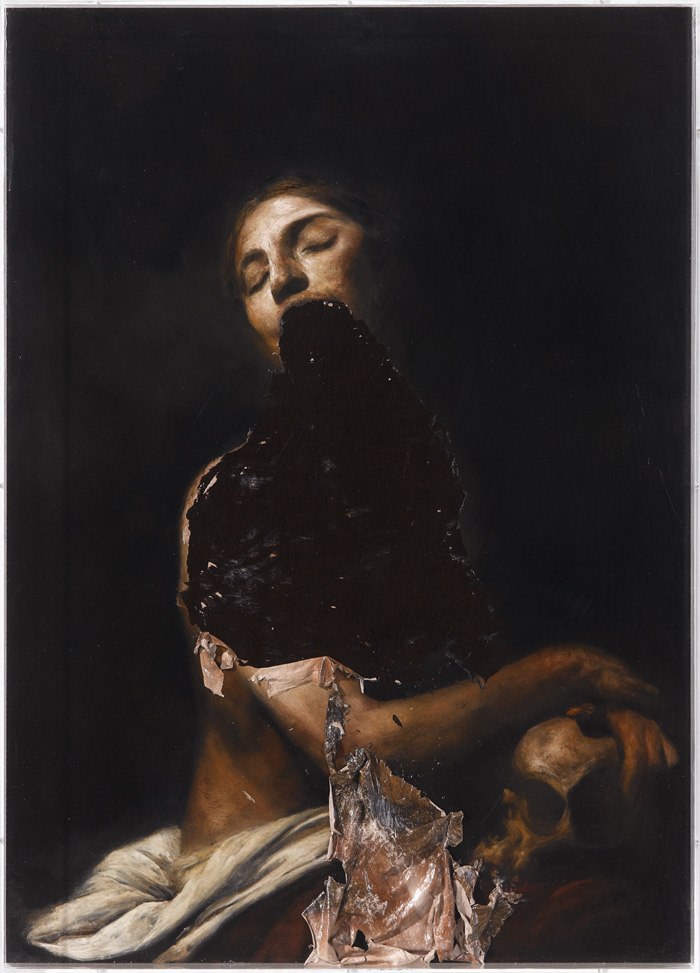 Nicola Samorì, Maddalena (2010; olio su tavola, 70 x 50 cm) Nicola Samorì, Maddalena (2010; olio su tavola, 70 x 50 cm)