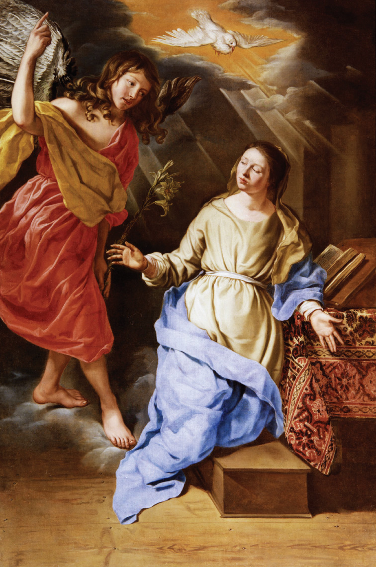 Michaelina Wautier, Annunciazione (1659; olio su tela, 200 x 134 cm; Louveciennes, MusÃ©e-promenade de Marly-le-Roi)
