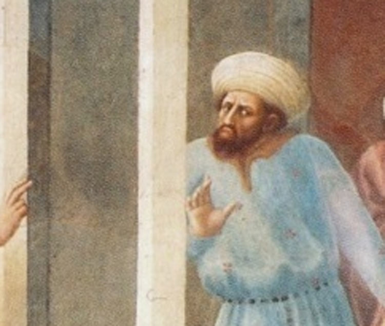 L'uomo col turbante nella Resurrezione di Tabita nella Cappella Brancacci
