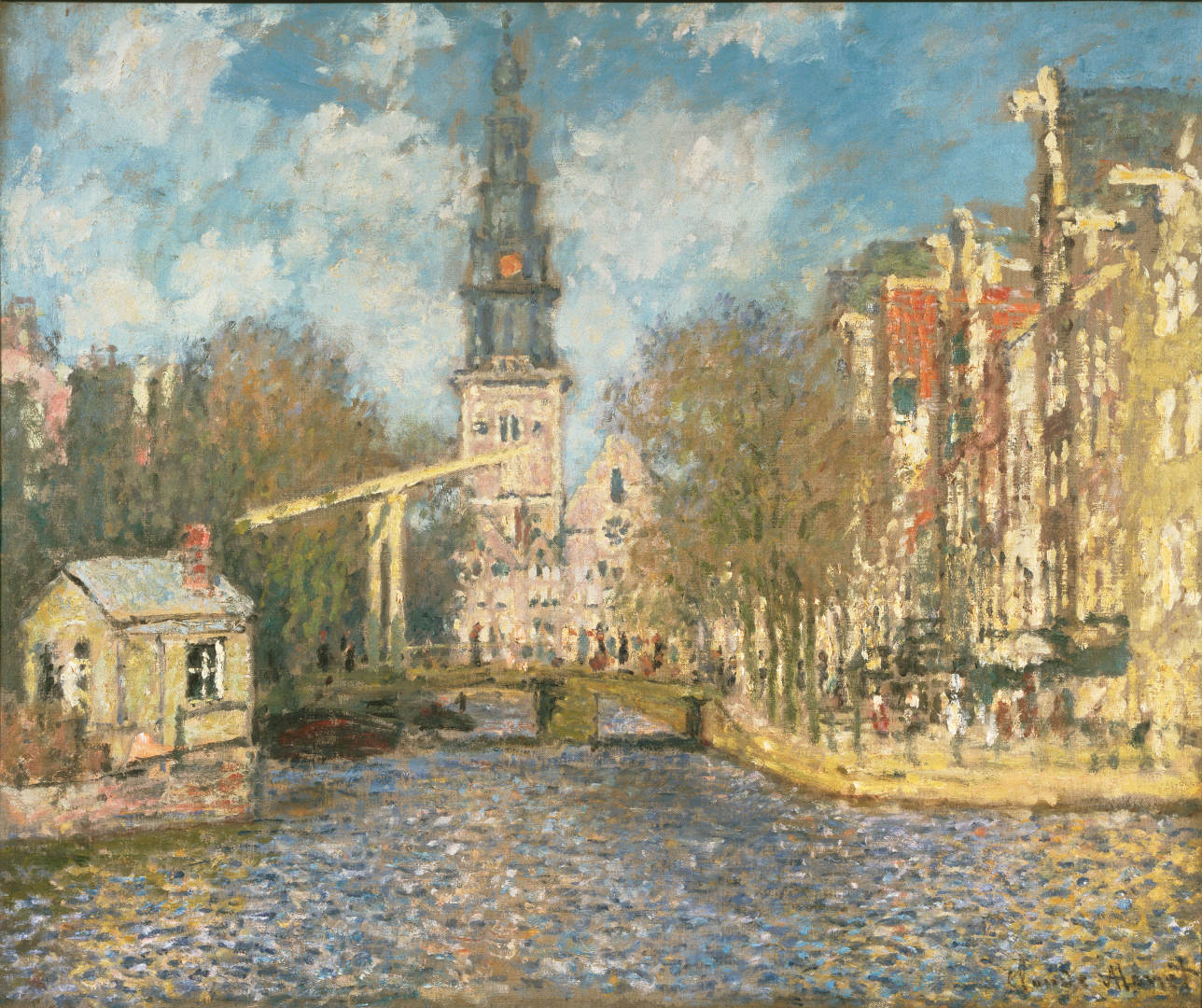 Claude Monet, La Zuiderkerk di Amsterdam (1874 circa; olio su tela, 54,4 x 65,4 cm; Filadelfia, Philadelphia Museum of Art)
