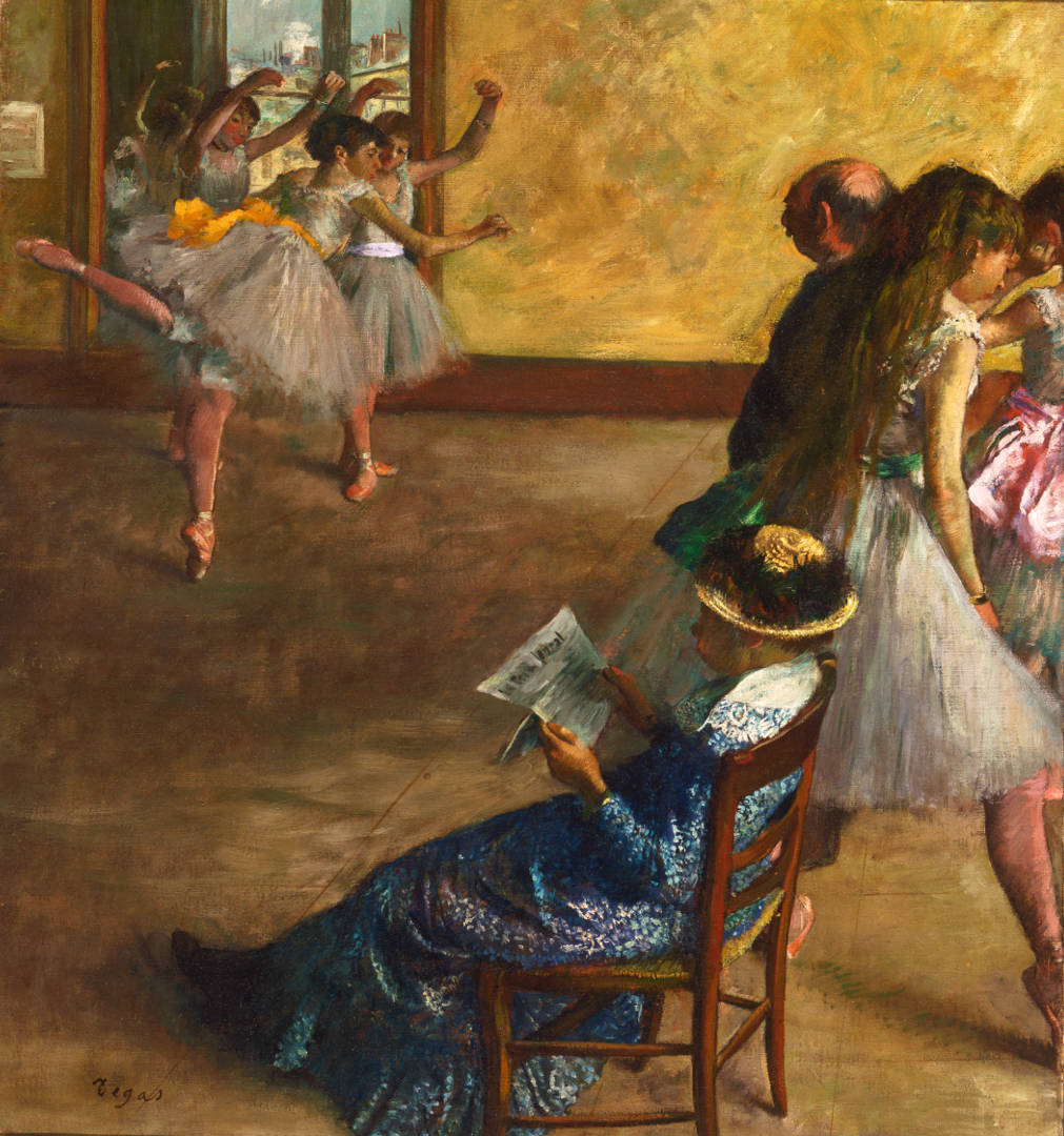 Edgar Degas, La classe di danza (1880 circa; olio su tela, 82,2 x 76,8 cm; Filadelfia, Philadelphia Museum of Art)

