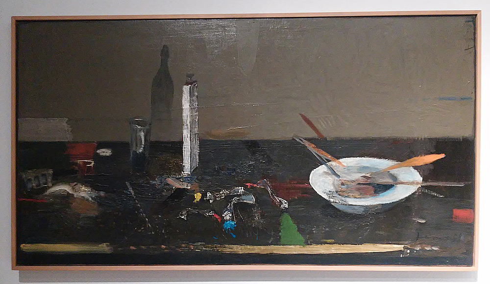 Gianfranco Ferroni, Oggetti (1958; olio su tela, 46 x 79,5 cm; Collezione privata)
