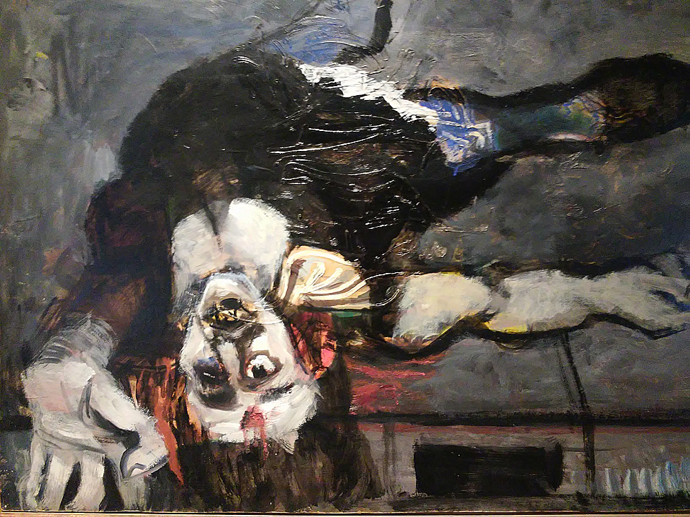 Gianfranco Ferroni, Violenza (1956-1957; olio su masonite, 76 x 102 cm; Bergamo, Collezione Ceribelli)
