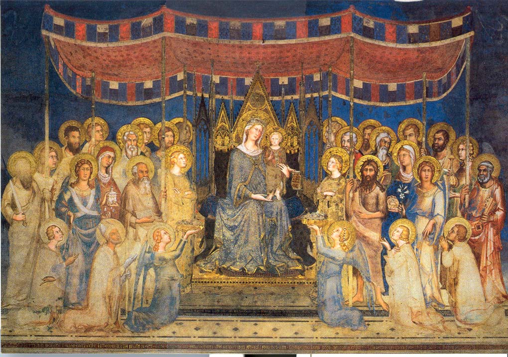 Simone Martini, MaestÃ  (1315; affresco, 763 x 970 cm; Siena, Palazzo Pubblico)
