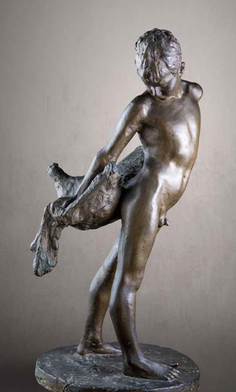 Carlo Fontana, L'acquaiolo (1896; bronzo, 49 x 23 x 23 cm; Sarzana, Collezione famiglia Fontana)
