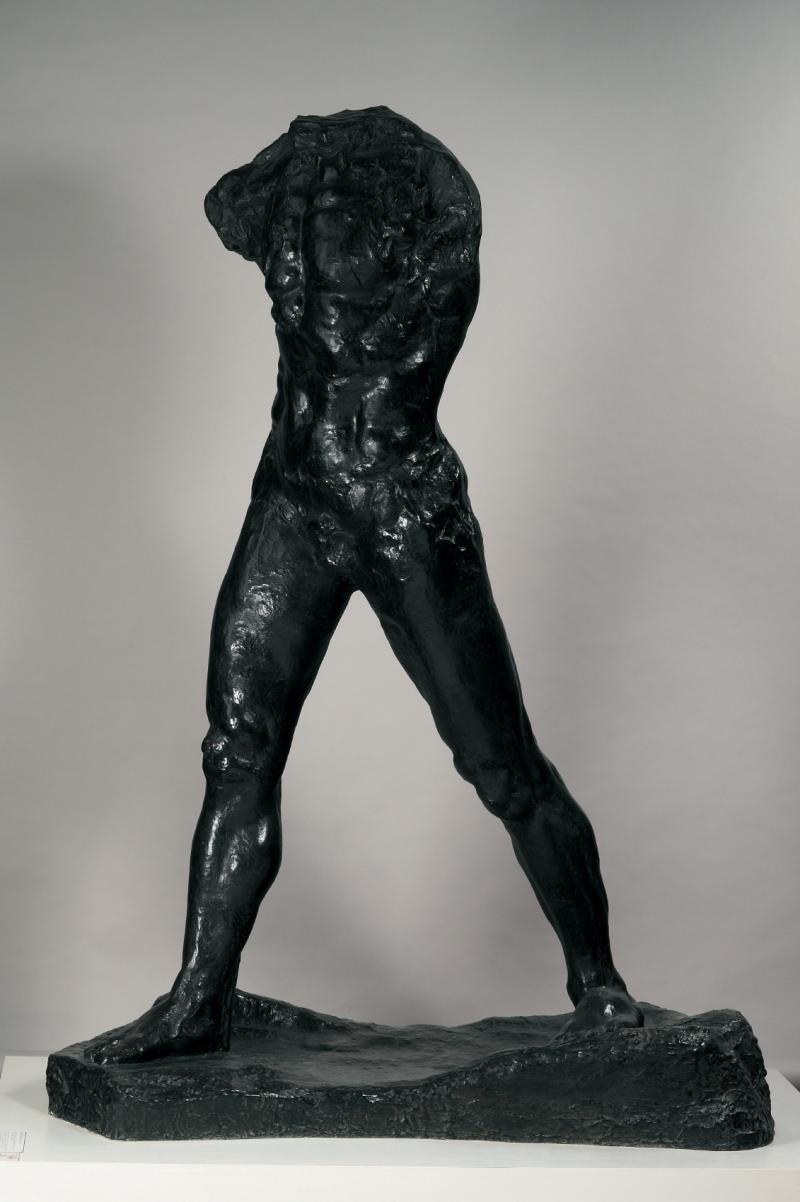 Auguste Rodin, Homme qui marche (1907; bronzo, 213,5 x 71,7 x 156,5 cm; Parigi, Musée Rodin)
