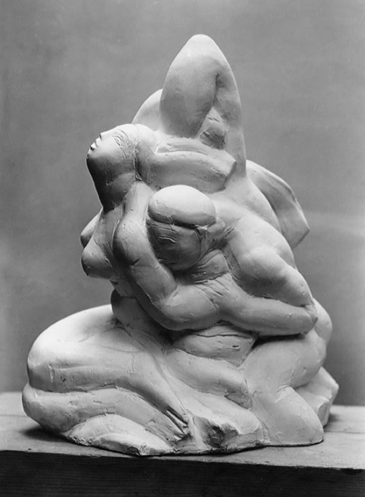 Carl Burckhardt, Donna rapita (1916?; calco in gesso da modello in argilla, altezza 41,5 cm; Basilea, Kunstmuseum)
