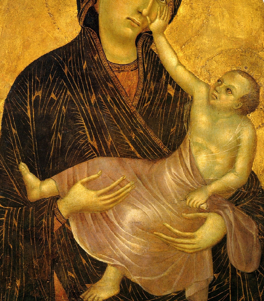 Dettaglio del Bambino nella Madonna di Castelfiorentino
