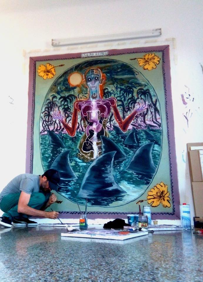 Roberto Chiabrera al lavoro su Hawaiian Chemistry
